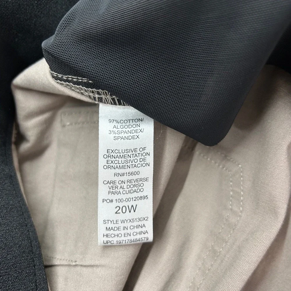 NEW Democracy Ab Solution Cargo Mini Skirt Women's Size 20W Taupe Beige Cotton